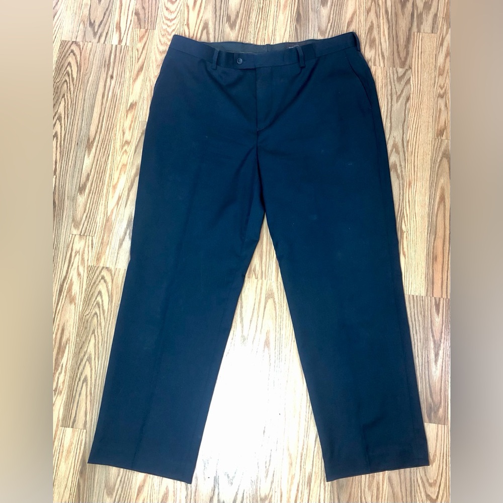 Black Brown 1826 Classic Fit Wool Dress Pants Men's Size 40X30 Navy Trousers